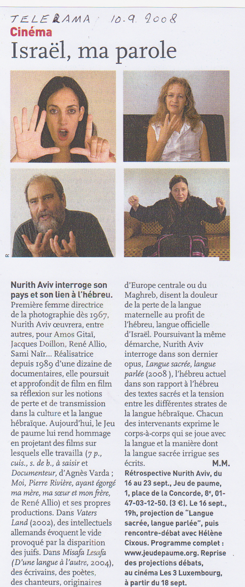 Telerama 10.9.2008